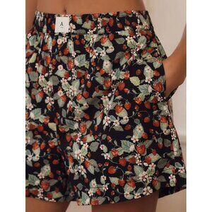 Anthropologie The Wren Boxer Shorts Strawberry Print S